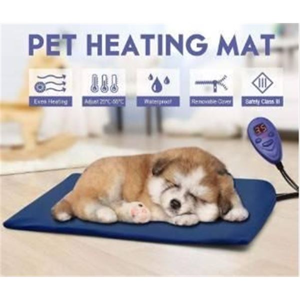 Pet Heating Pad With Thermostat and Chew-Resistant Cord