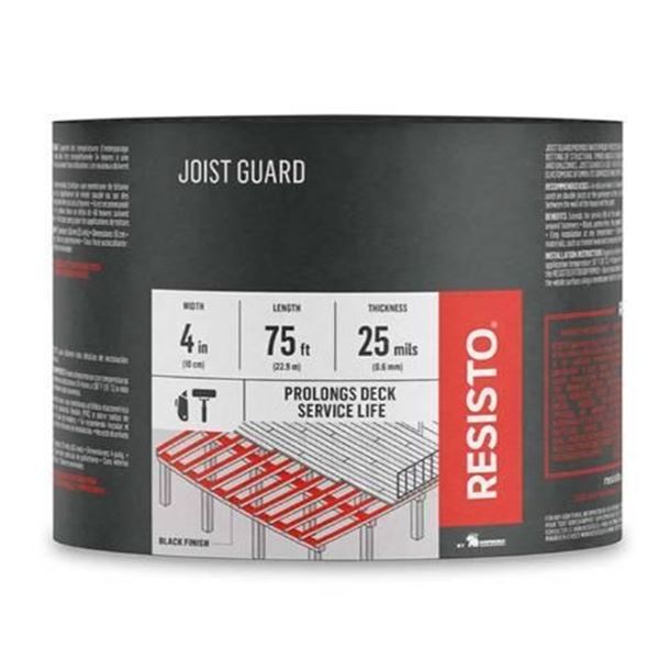 Resisto Joist Guard 4-in x 75-ft Black Joist Waterproof Membrane