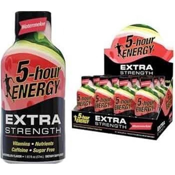 5-Hour Energy Extra Strength Watermelon Flavor 12×57 ml Bottles