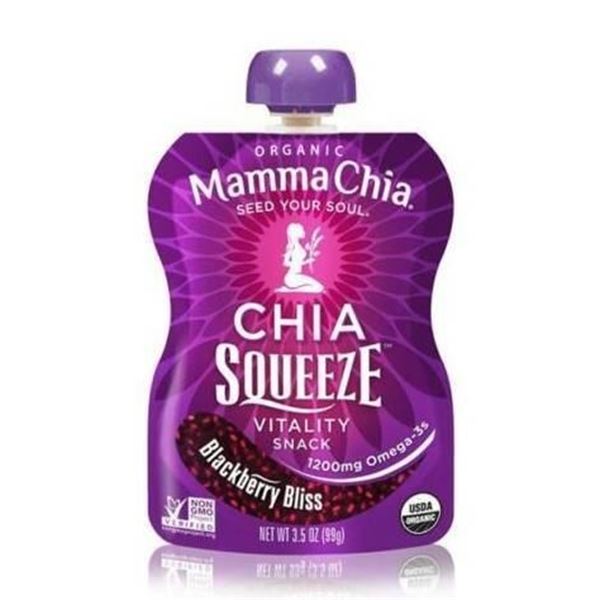 Mamma Chia Squeeze Blackberry Bliss Chia Snack 12 x 100g
