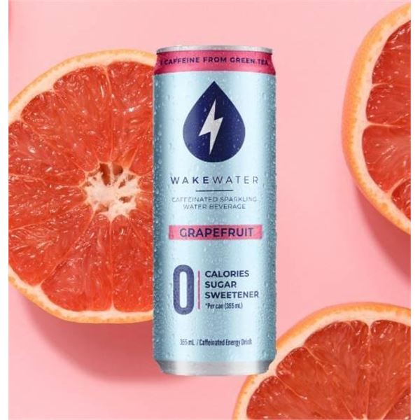WakeWater Sparkling Beverage Grapefruit 12 x 355 mL