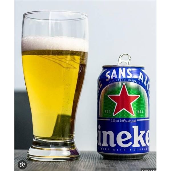 Heineken 0.0 Non-Alcoholic Beer 24 Cans at 330 ml Each