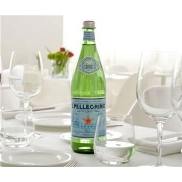 S.Pellegrino Natural Mineral Water Glass Bottles, 15 x 750 ml