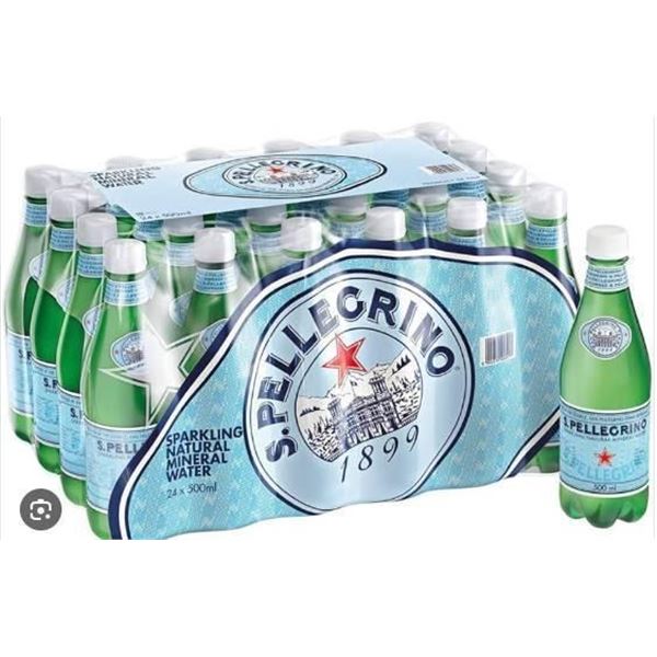 San Pellegrino Carbonated Natural Mineral Water 24-Pack 500mL Bottles