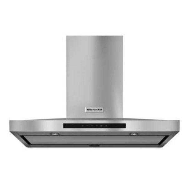 KitchenAid KVWB606DSS Range Hood, 36 inch Exterior Width, Chimney, Wall Mounted, 600 CFM, Accepts Bo