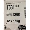 Image 2 : CASE LOT – Walker’s Arabica Coffee Toffees 12 x 150g Packs