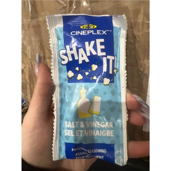 CASE LOT – Cineplex Shake It Salt and Vinegar Popcorn Seasoning, Bag of 400 x 20g Packets
