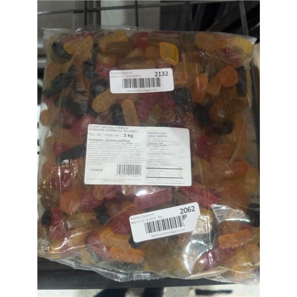 CASE LOT – Clara Original Formula Winegums Candy, Net Weight 3kg