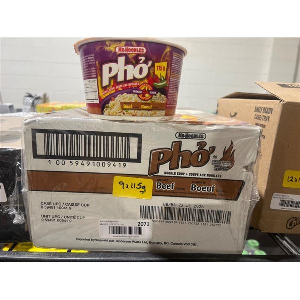 CASE LOT – Mr. Noodles Pho Instant Noodle Soup, Beef Flavor, 9 x 115g