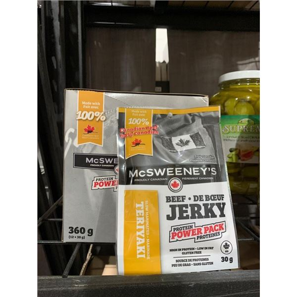 CASE LOT – McSweeney’s Beef Teriyaki Jerky Protein Pack 12 x 30g