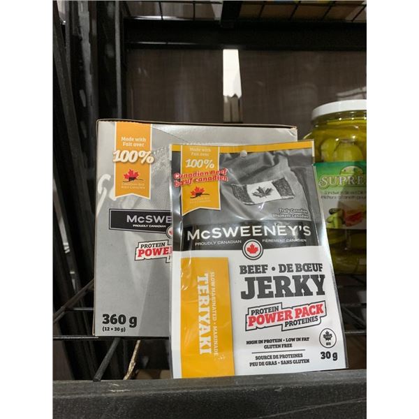 CASE LOT – McSweeney’s Beef Teriyaki Jerky Protein Pack 12 x 30g