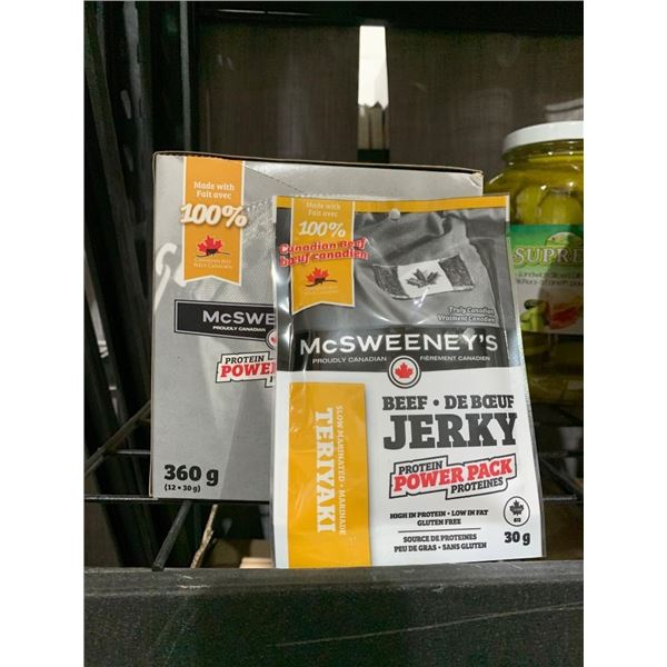 CASE LOT – McSweeney’s Beef Teriyaki Jerky Protein Pack 12 x 30g