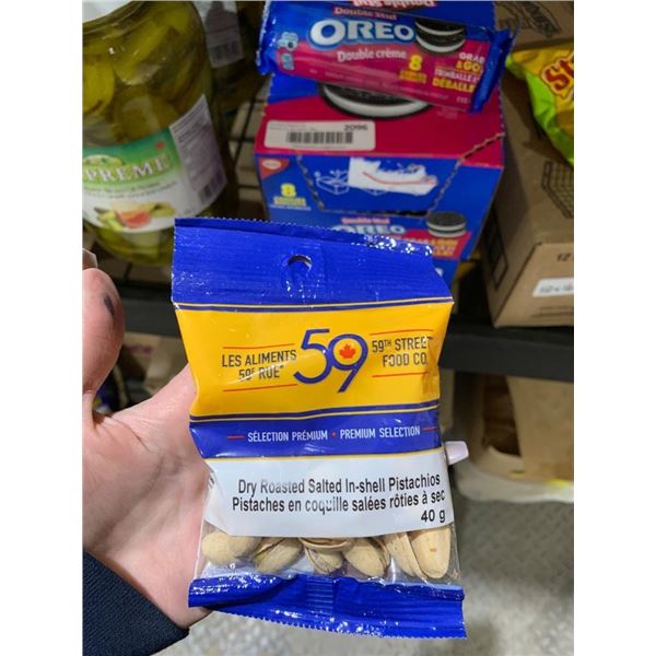 CASE LOT – 59Th Street Food Co. Dry Roasted Salted In-shell Pistachios 40g, Case of 12