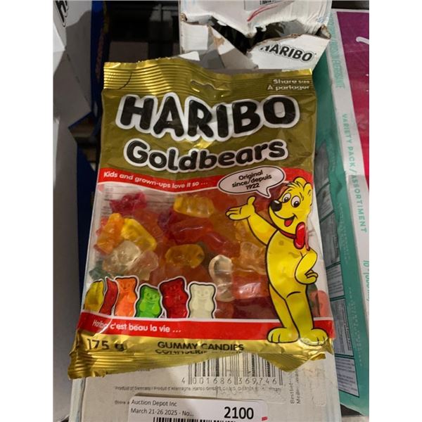 CASE LOT –Haribo Goldbears Gummy Candies, 12 Packs of 175g Each