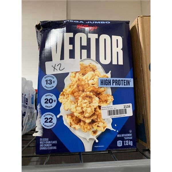 CASE LOT –Kellogg’s Vector Mega Jumbo High Protein Cereal, 1.13 kg
