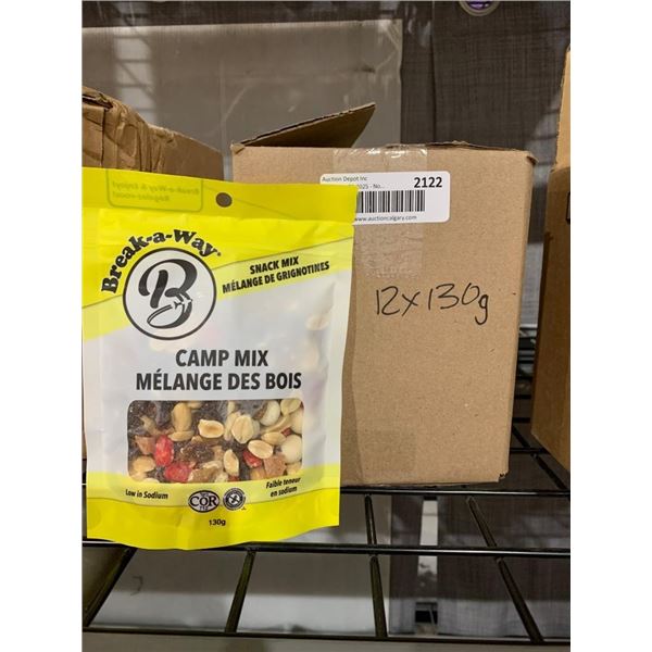 CASE LOT – Break-a-Way Camp Mix Snack Mix, 130g, Pack of 12