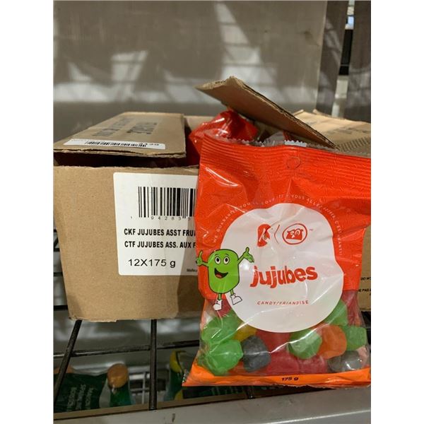 CASE LOT – CKF Jujubes Assorted Fruits Candy – 12 Packs of 175g Each
