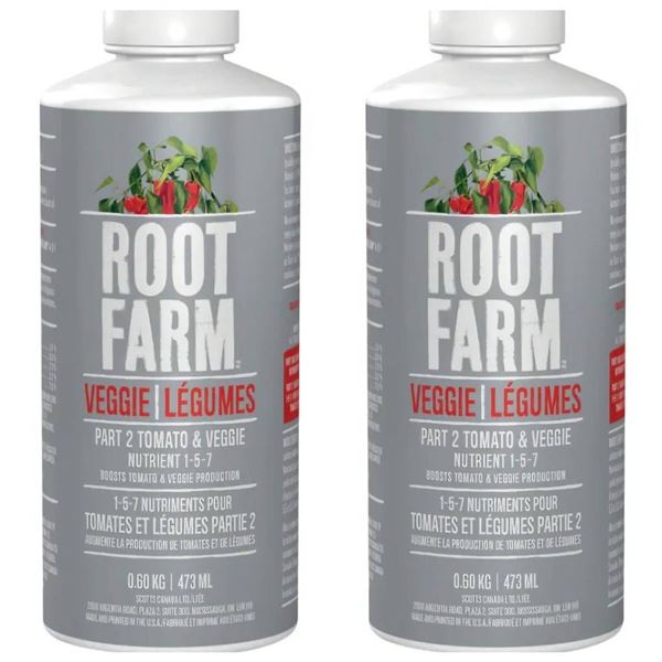Root Farm Part 2 Tomato and Veggie Nutrient 1-5-7, 2x473ml