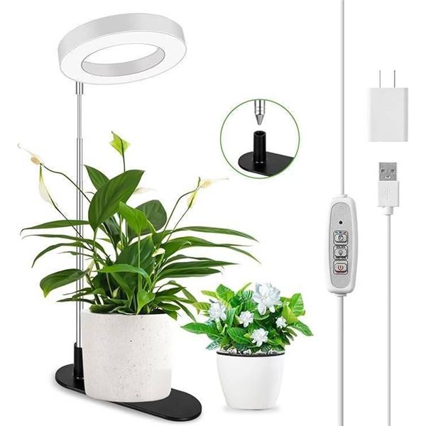 One LED Plant Grow Light with Adjustable Stand and Timer Function