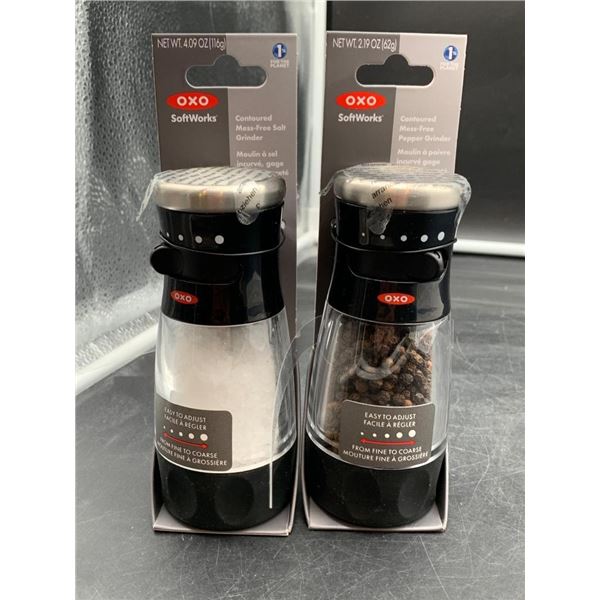OXO SoftWorks Salt and Pepper Grinders with Contoured Design