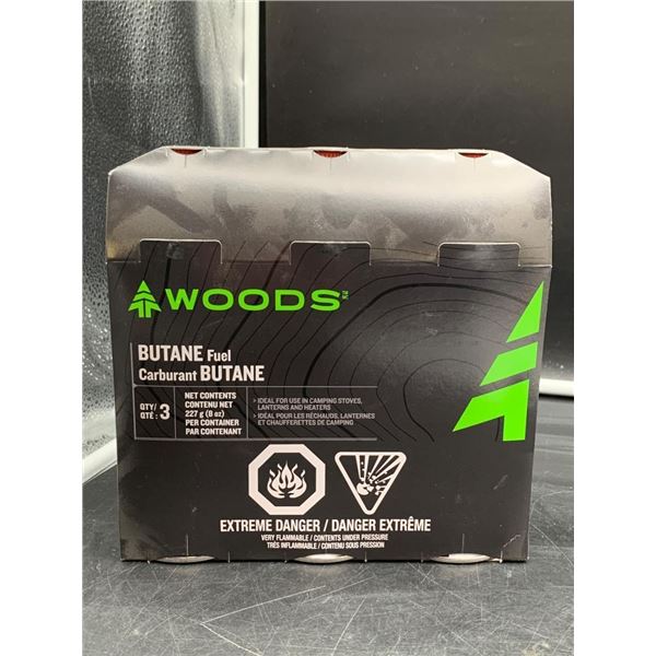 Woods Butane Fuel 227 g (8 oz) – Set of 3