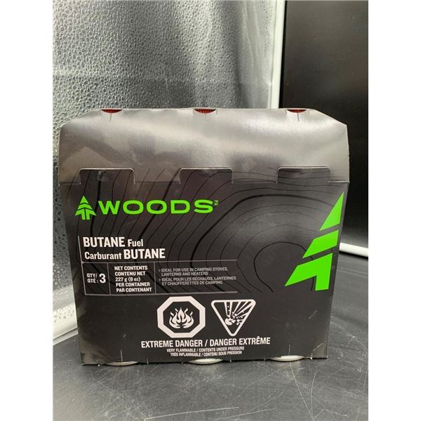 Woods Butane Fuel 227 g (8 oz) – Set of 3