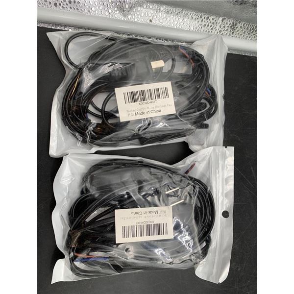 3pcs Lamp Cord Set, 2-Prong, 6-Foot Length, Black Lot of 2