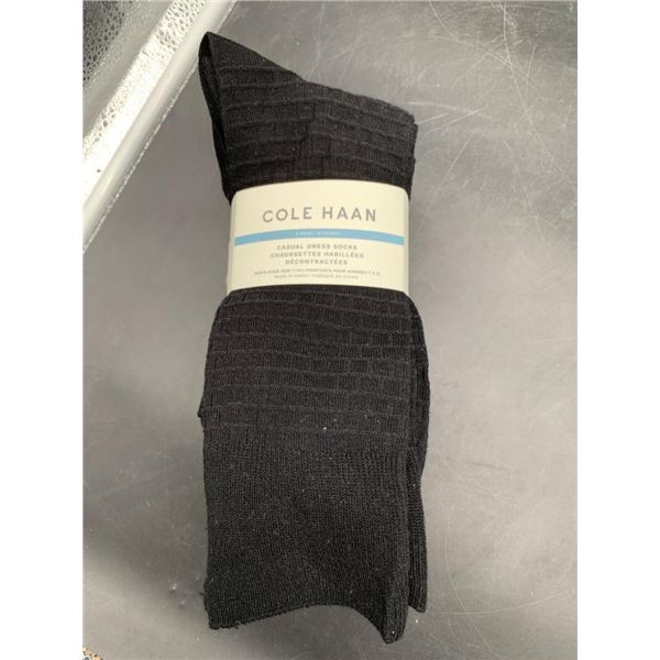 Cole Haan Men’s Dress Socks, 8 Pairs, Black, Size 7-12