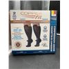 Image 1 : Copper Fit Energy Compression Socks, 2 Pairs, Unisex, Black