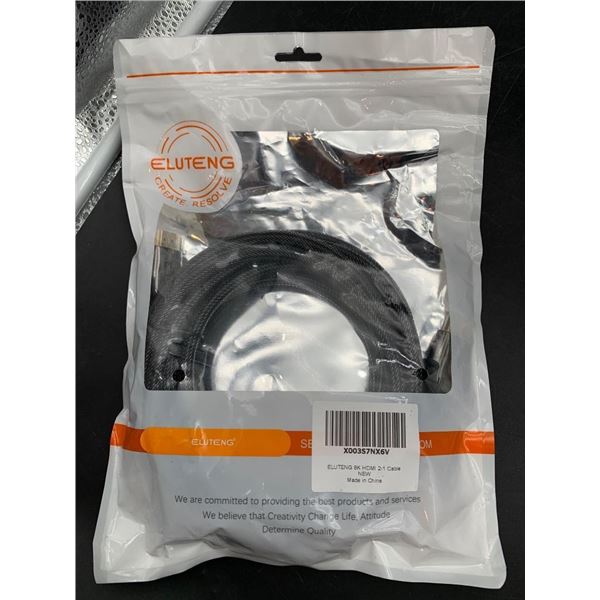 Eluteng 8K HDMI 2:1 Cable X003S7NX6V, Black