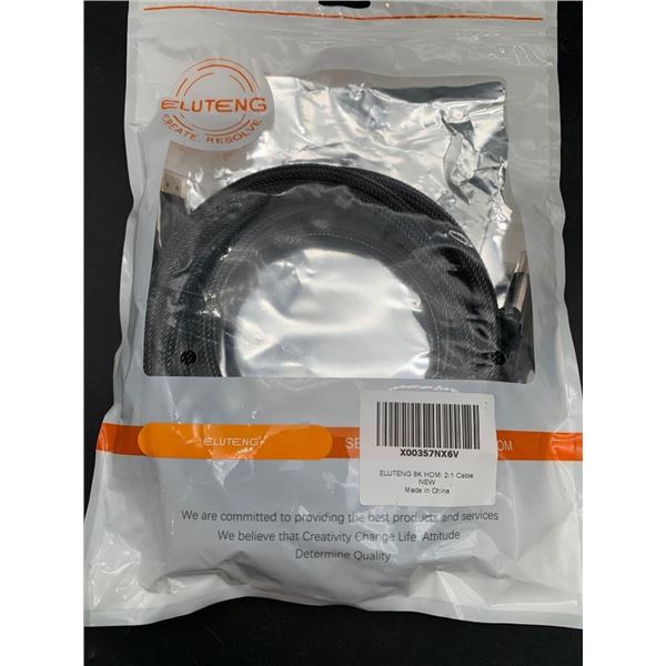 Eluteng 8K HDMI 2:1 Cable X003S7NX6V, Black