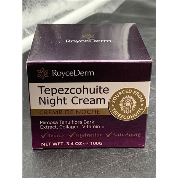 RoyceDerm Tepezcohuite Night Cream, 3.4 oz (100g) with Mimosa Tenuiflora and Vitamin E