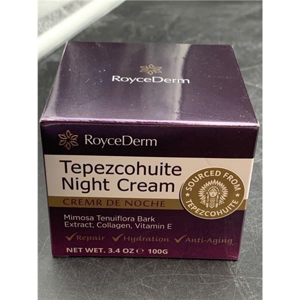 RoyceDerm Tepezcohuite Night Cream, 3.4 oz (100g) with Mimosa Tenuiflora and Vitamin E