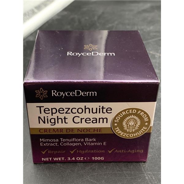 RoyceDerm Tepezcohuite Night Cream, 3.4 oz (100g) with Mimosa Tenuiflora and Vitamin E