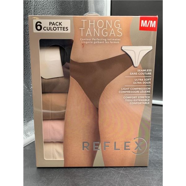 Reflex Contour Perfecting Intimates Thong Tangas 6-Pack, Size M/M