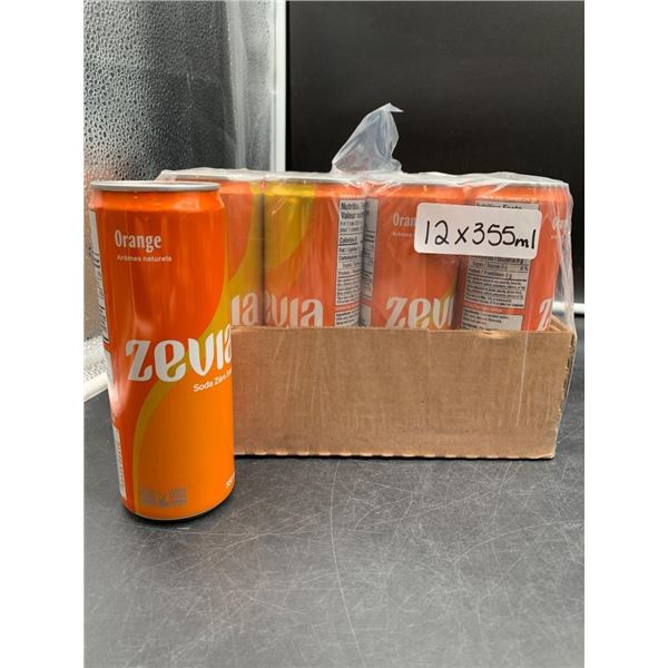 Zevia Soda Zero Sugar Orange Flavor 12 x 355ml