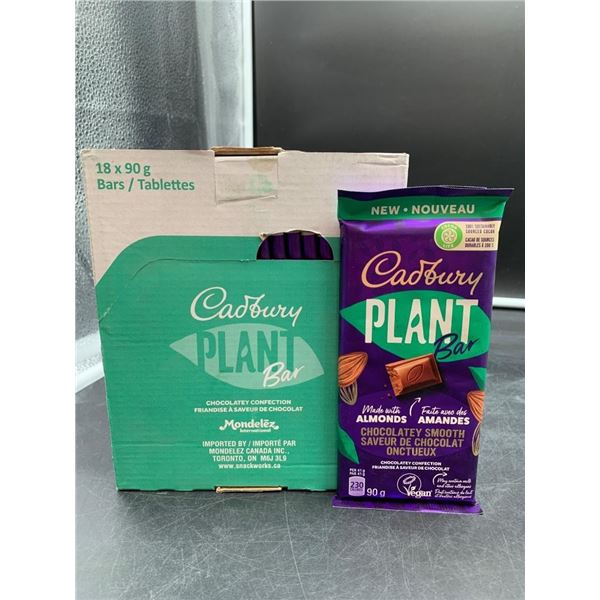 Cadbury Plant Bar Chocolate Almonds, 90g – 18 Bars