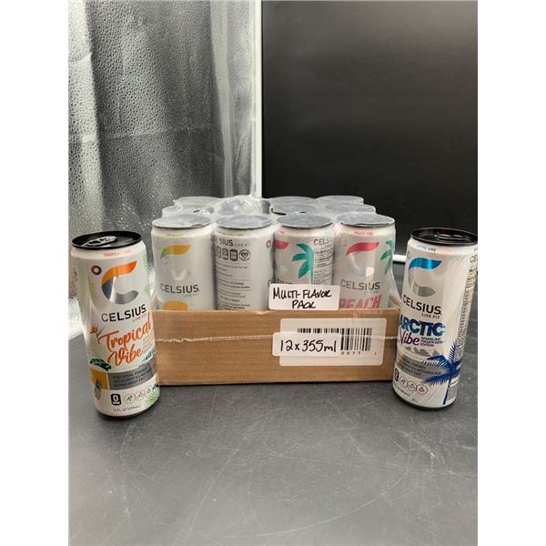 Celsius Energy Drink Assortment, 12 x 355 ml Multi-Flavor Pack