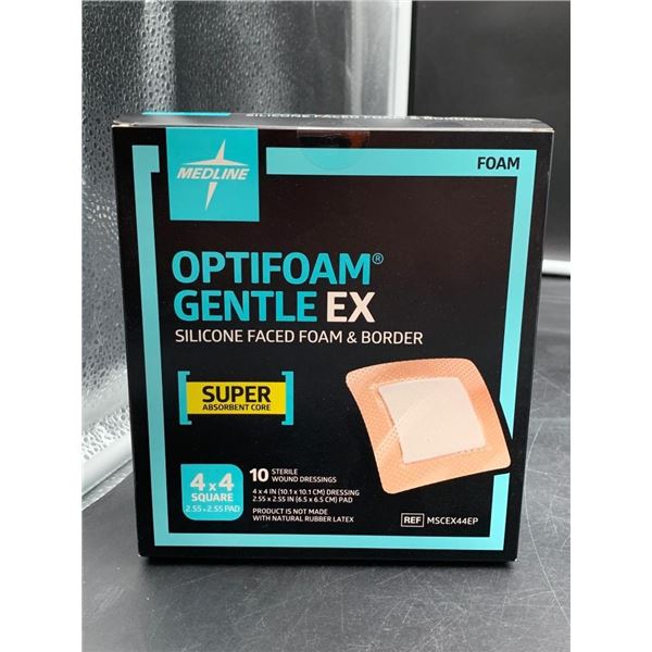 Medline Optifoam Gentle EX Silicone Faced Foam Dressing 4×4 Square