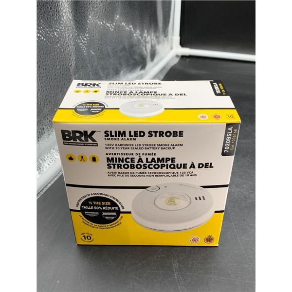 BRK Slim LED Strobe Smoke Alarm Model 7020BSLA With 10-Year Battery Backup