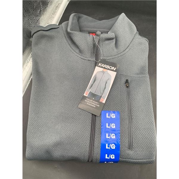 Karbon Full-Zip Mens Jacket Size L/G with Zippered Pocket