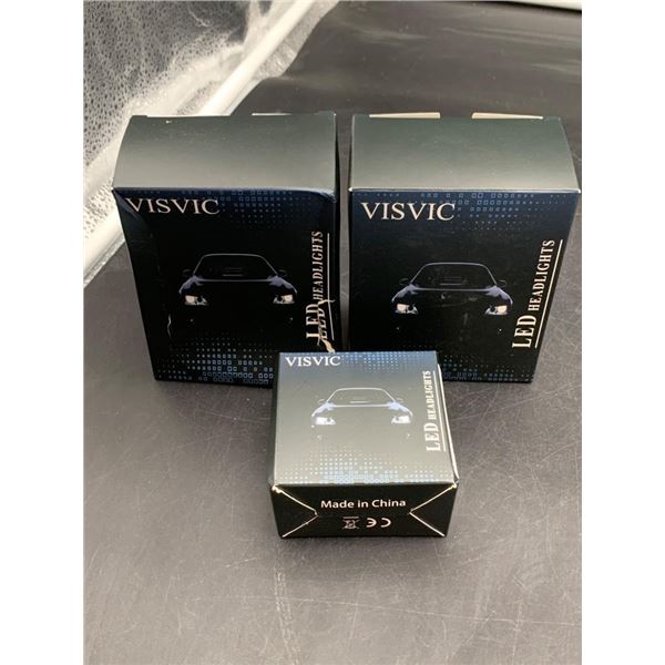 VISVIC LED Headlights Set for Honda, Low Beam, High Beam, and Fog Light