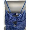Image 2 : Women’s 5-Piece Blue Lace Lingerie Set Featuring Bodysuit and Accessories
