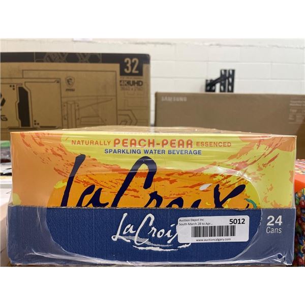 LaCroix Naturally Peach-Pear Essenced Sparkling Water, 24 x 355ml