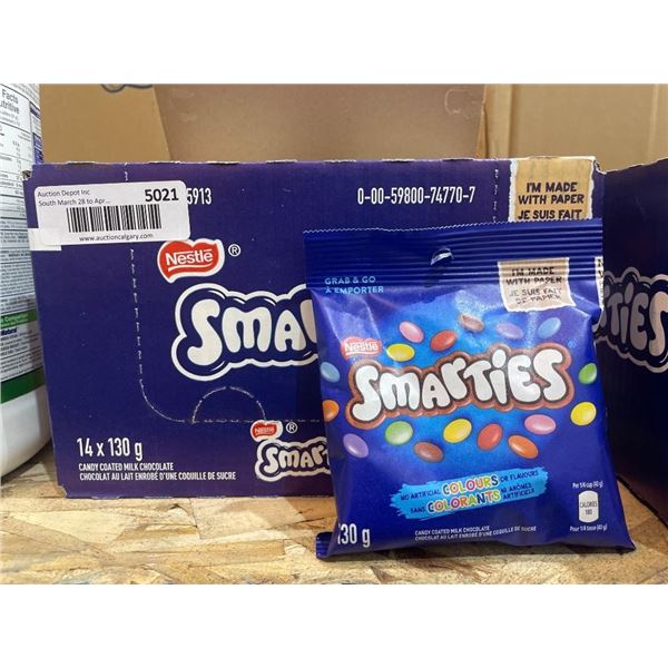 Nestle Smarties 14-Pack 130g Grab and Go Compartments