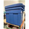Image 3 : Rubbermaid Roughneck 14-Gallon Stacking Storage Totes, Blue, Lot of 2