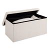 Image 1 : Seville Classics Upholstered Storage Ottoman with Lid