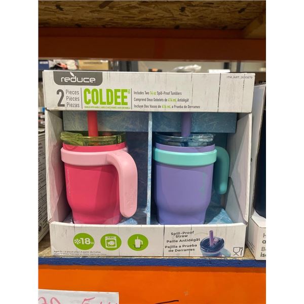 Reduce Coldee Spill-Proof 2-Piece Tumbler Set with Straws