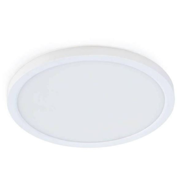 Feit Electric White Round Flush Mount Integrated LED Light Fixture with 5 Selectable Colour Temperat