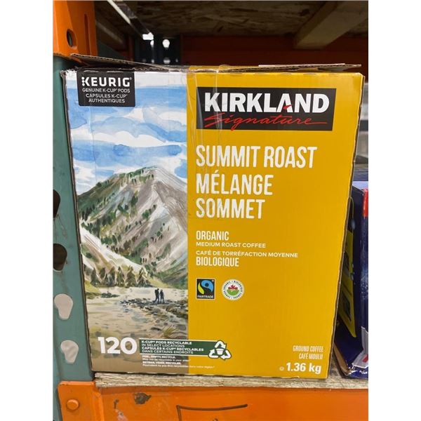 Kirkland Signature Summit Roast Organic Coffee Pods, 120 Pack
